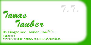 tamas tauber business card